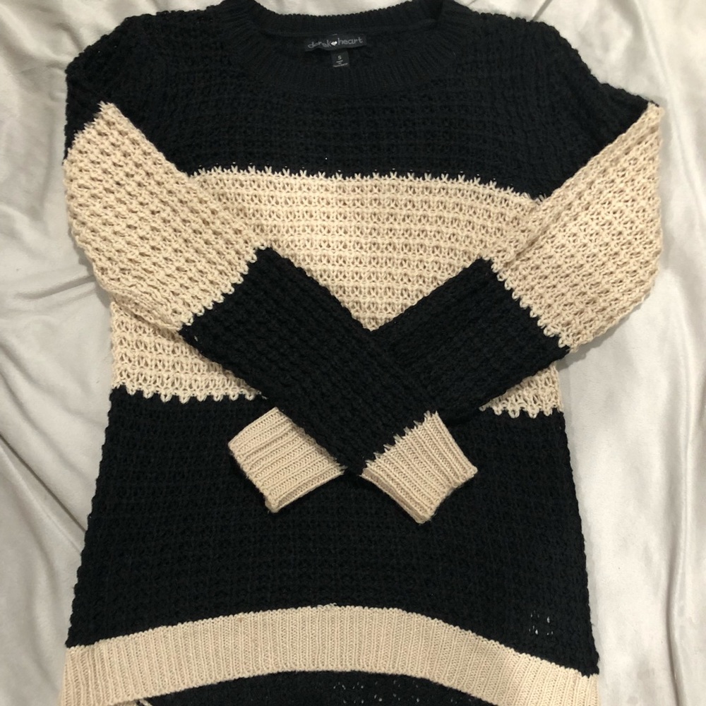 Black and Tan knit sweater